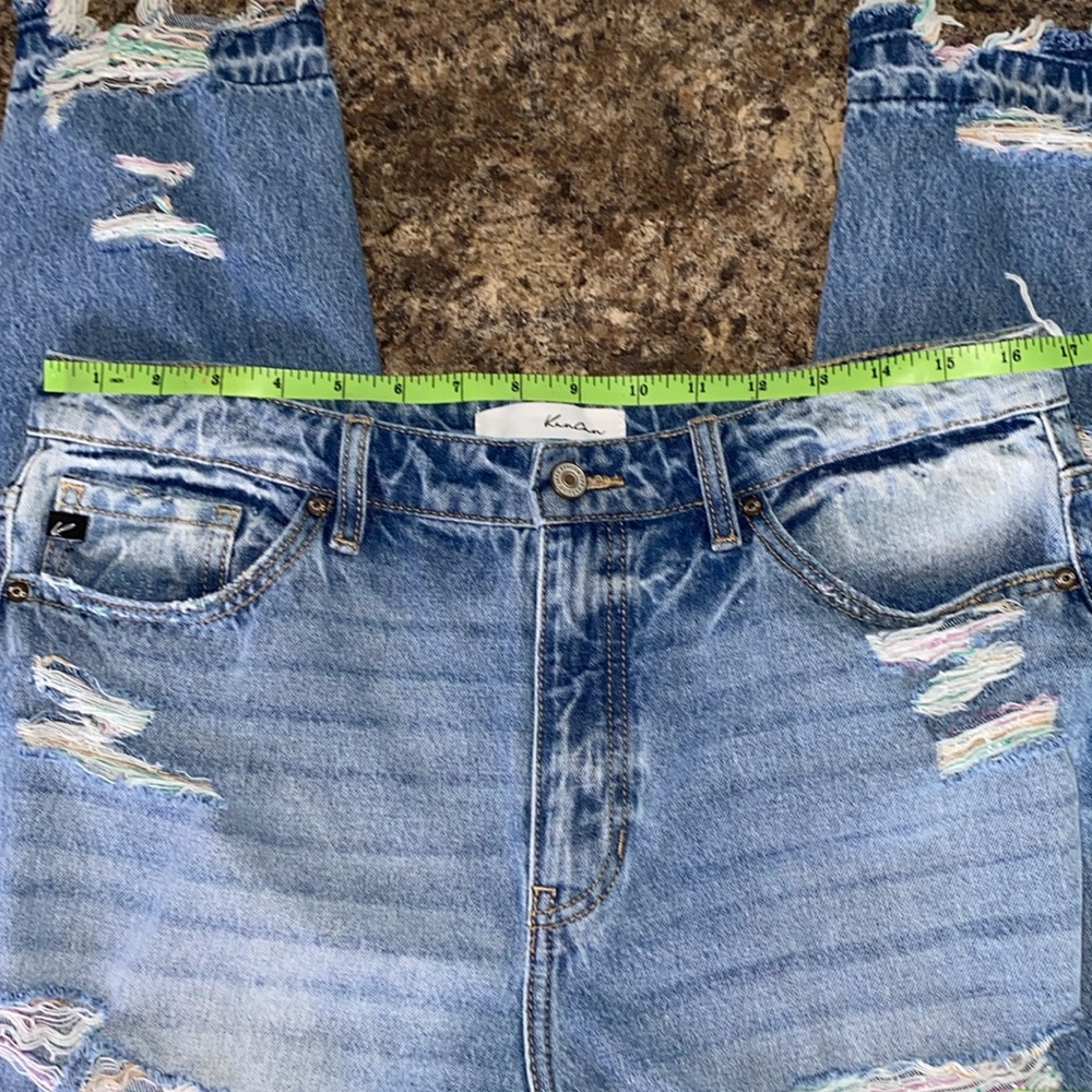 Kancan Distressed Skinny Jeans Raw Hem High Rise 100% Cotton Sz 30 - Picture 8 of 15